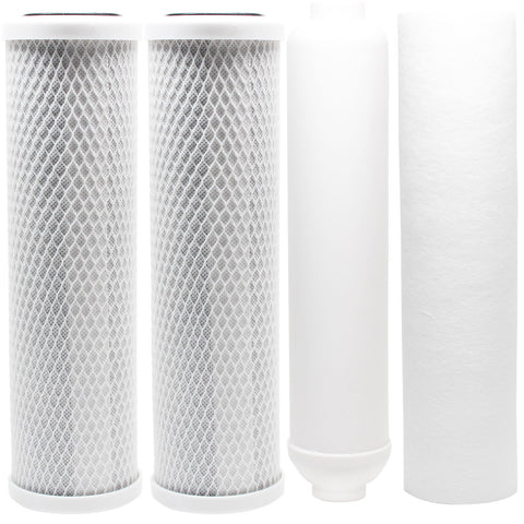 Reverse Osmosis Water Filter Kit - Includes Carbon Block Filters, PP Sediment Filter & Inline Filter Cartridge
