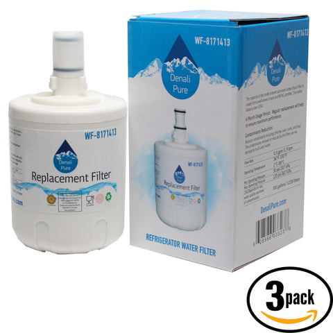3-Pack Replacement Whirlpool SS25AEXHW02 Refrigerator Water Filter