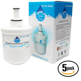 5-Pack Replacement Samsung RF268ABRS Refrigerator Water Filter