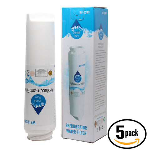 5-Pack Replacement General Electric PGCS1PJXCSS Refrigerator Water Filter