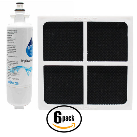 6-Pack Replacement Kenmore 79572052110 Refrigerator Water & Air Filter Kit