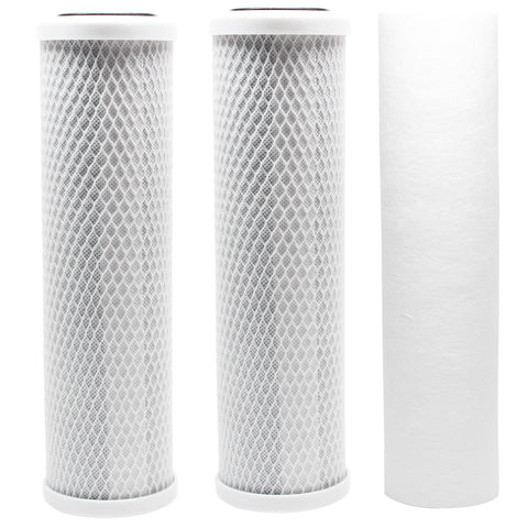 Replacement Filter Kit for Bulk Reef Supply 200412 RO System - Includes Carbon Block Filters & Polypropylene Sediment Filter