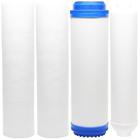 Replacement Filter Kit for MaxWater 101079 RO System - Includes PP Sediment Filters, GAC Filter & Inline Filter Cartridge