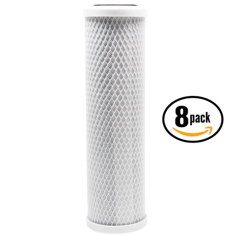 8-Pack Replacement Watts W-525P-110 Activated Carbon Block Filter