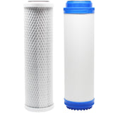 Replacement Filter Kit for H2O Distributors ADWU-DM RO System - Includes Carbon Block Filter & Granular Activated Carbon Filter