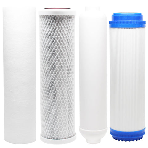 Replacement Filter Kit for Isopure ISO-RO5 RO System - Includes Carbon Block Filter, PP Sediment Filter, GAC Filter & Inline Filter Cartridge