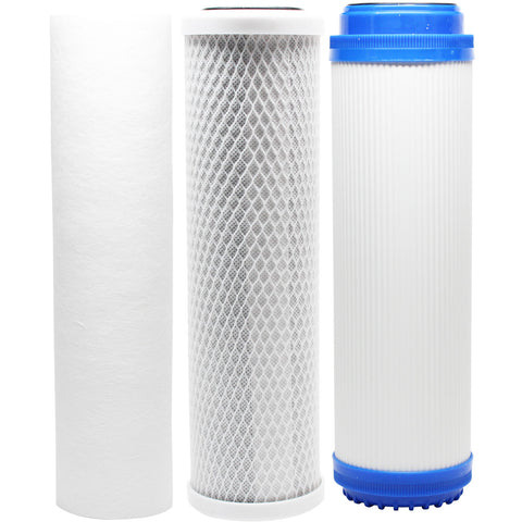 Replacement Filter Kit for Everpure SC10-11 EV979782 RO System - Includes Carbon Block Filter, PP Sediment Filter & GAC Filter