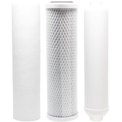 Replacement Filter Kit for Anchor Water Filter AF-5001 RO System - Includes Carbon Block Filter, PP Sediment Filter & Inline Filter Cartridge