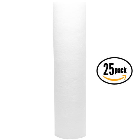 25-Pack 10" Universal Polypropylene Sediment Water Filter